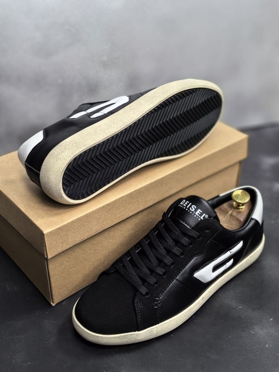 кеды diesel,мужские кеды diesel y03336p2034,,кроссовки diesel zapatillas black white,кеды diesel premium shoes 223128008