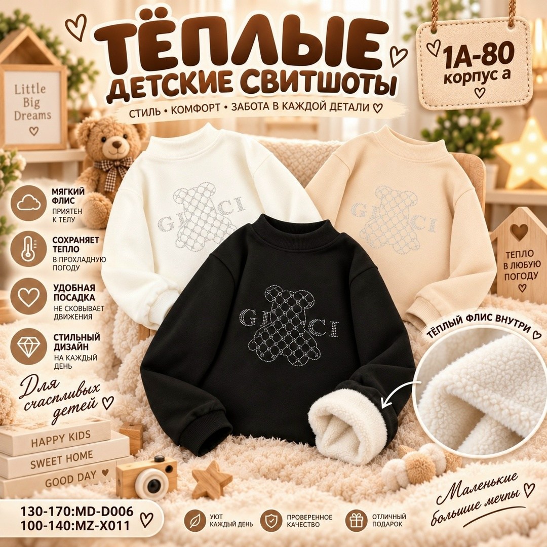 плюшевые детские толстовки,свитшот для мальчиков,свитшот для мальчика и девочки,толстовка детская,детский свитер