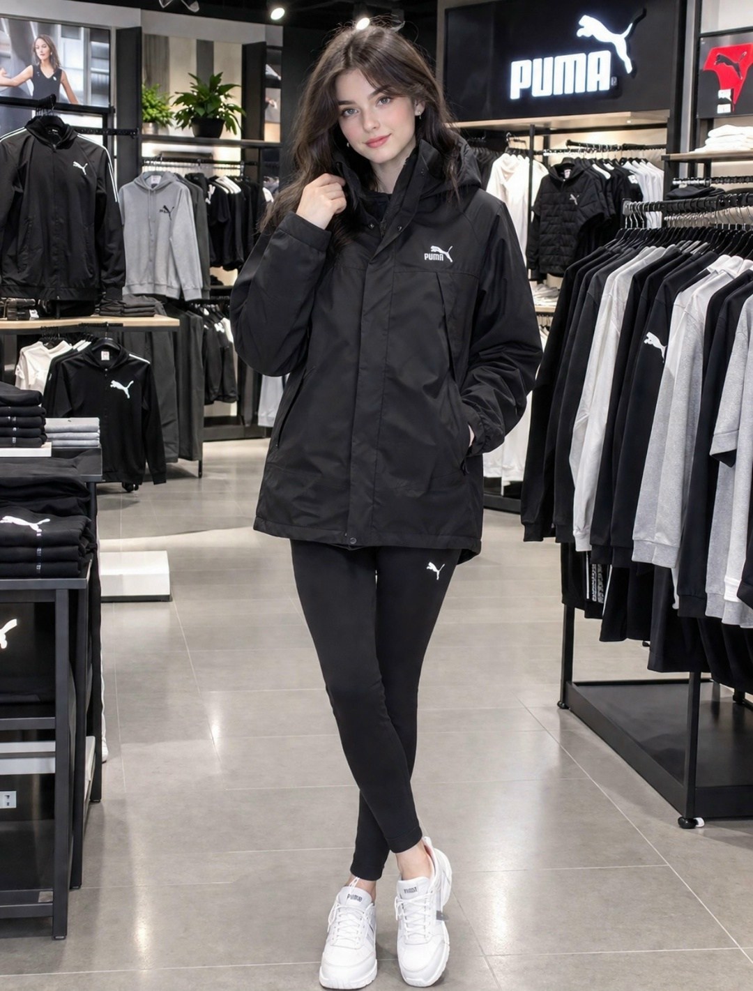 куртка puma,ветровка puma,куртка puma черный,ветровка puma женская черная,куртка женская