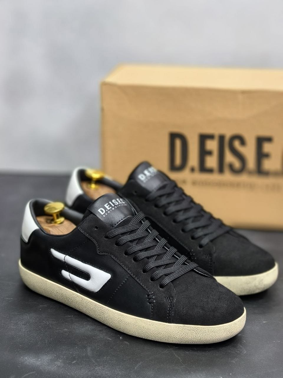 кеды diesel,мужские кеды diesel y03336p2034,,кроссовки diesel zapatillas black white,кеды diesel premium shoes 223128008