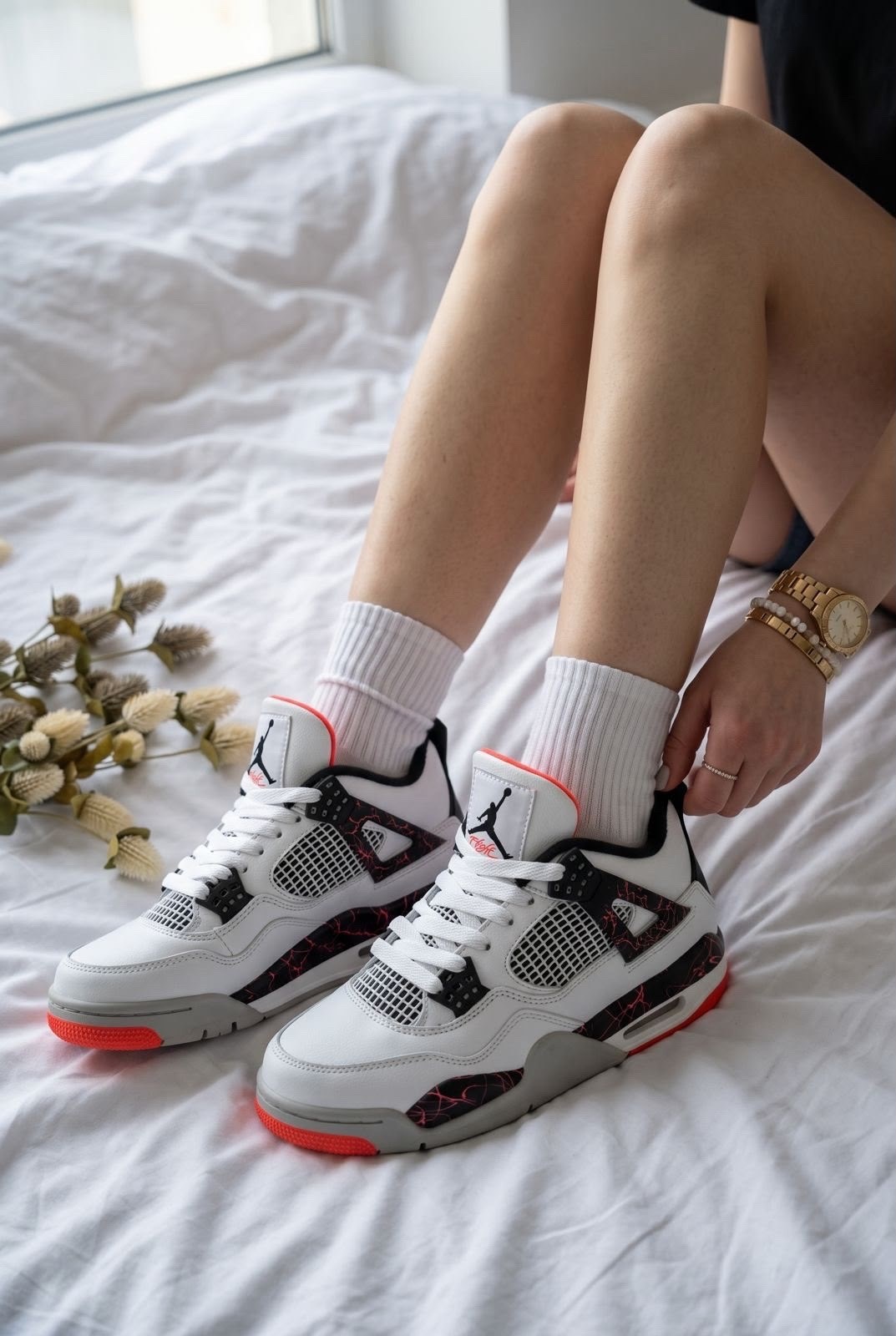 кроссовки air jordan 4 retro nike,баскетбольная ,кроссовки,спортивная ,кроссовки спортивное