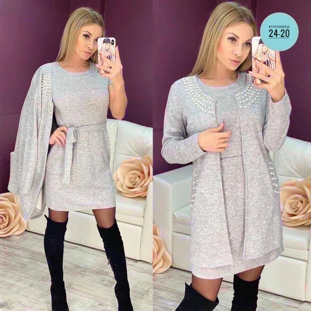 платье двойка ангора ,платье женская,женское платье теплое,платье женское двойка,платье