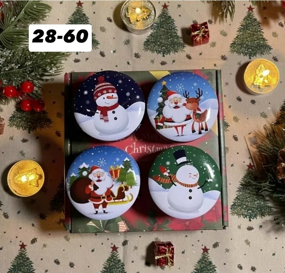 новогодние наборы,набор ароматических свечей dudu&didi 6 см 4 шт,свечи новогодние подарочный набор,новогодние свечи,подарочная упаковка