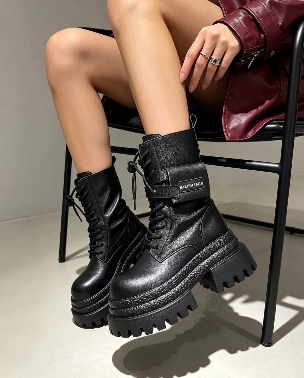 ботинки balenciaga,ботинки осенние balenciaga,ботинки balenciaga высокая подошва,ботинки осенние balenciaga premium shoes,ботинки осенние с натуральным мехом balenciaga