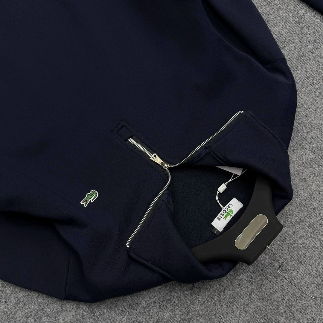 lacoste men s long sleeve quarter zip cotton sweatshirt silver,толстовка мужская lacoste casual серая,lacoste sweatshirt men's lacoste 1/4 zip neck cotton sweat,толстовка мужская светло-серая lacoste,