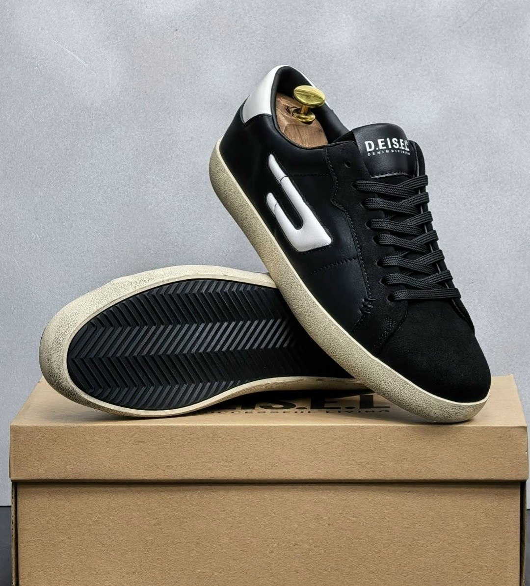 кеды diesel,мужские кеды diesel y03336p2034,,кроссовки diesel zapatillas black white,кеды diesel premium shoes 223128008