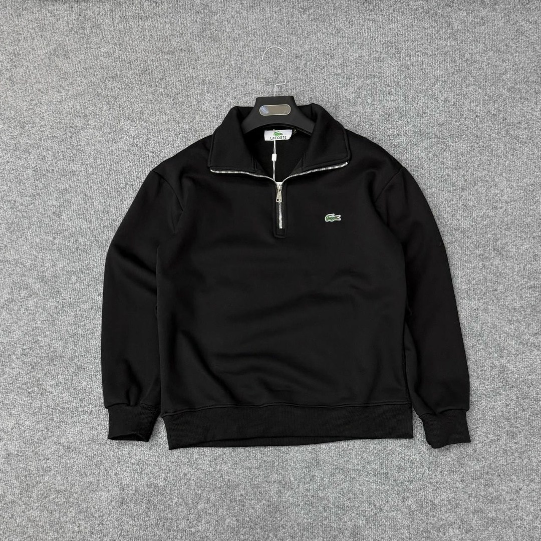 lacoste men s long sleeve quarter zip cotton sweatshirt silver,толстовка мужская lacoste casual серая,lacoste sweatshirt men's lacoste 1/4 zip neck cotton sweat,толстовка мужская светло-серая lacoste,