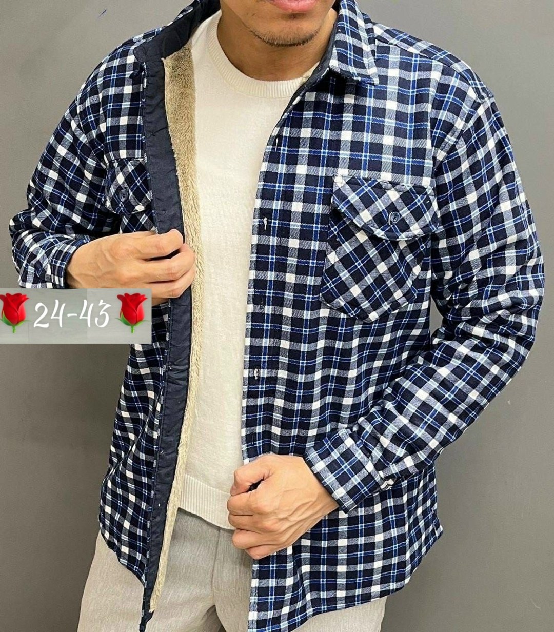 мужская рубашка,рубашка в клетку теплая h&h fashion,рубашка мужская на флисе,рубашка на меху,рубашка теплая на флисе
