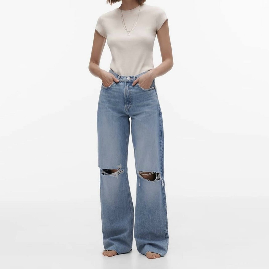 джинсы zara wide leg,женские джинсы,брюки джинсовые,брюки джинсы,джинсы женские с завышенной талией
