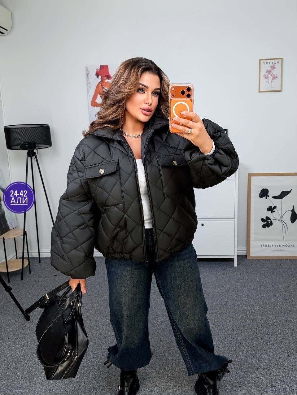 куртка оверсайз,укороченная куртка оверсайз,куртка для полных,puffer jacket oversize black,куртка женская