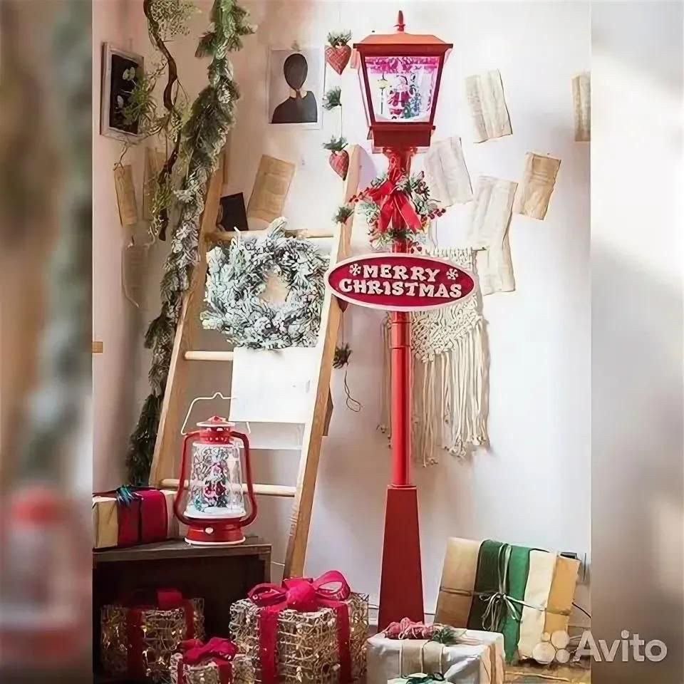 новогодний фонарь,рождественский фонарь,новогодние украшения фонарь,рождественский уличный фонарь с музыкой,большие рождественские фонари
