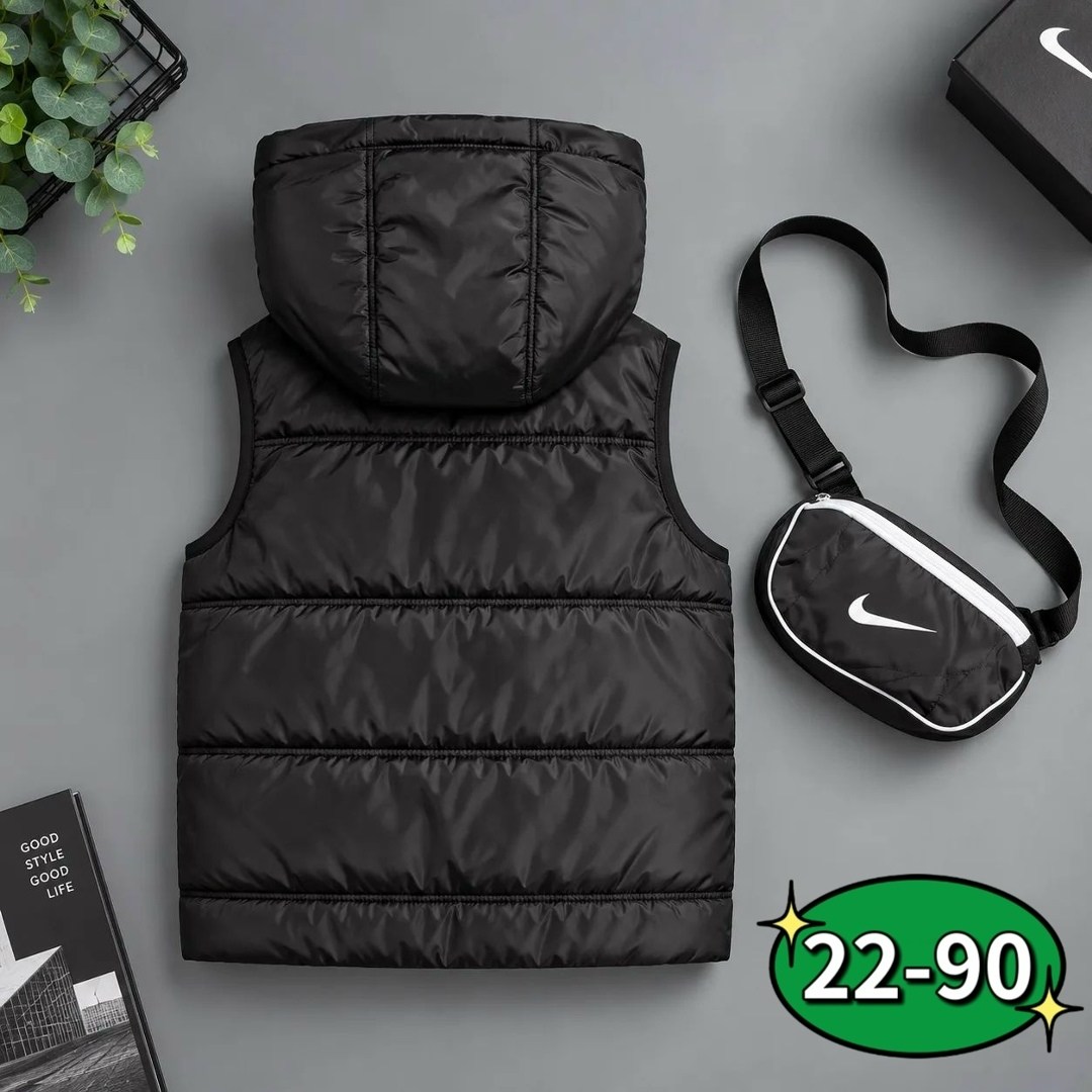 жилет утепленный nike,жилет детский,жилет на синтепоне,жилетка детская,жилетка nike