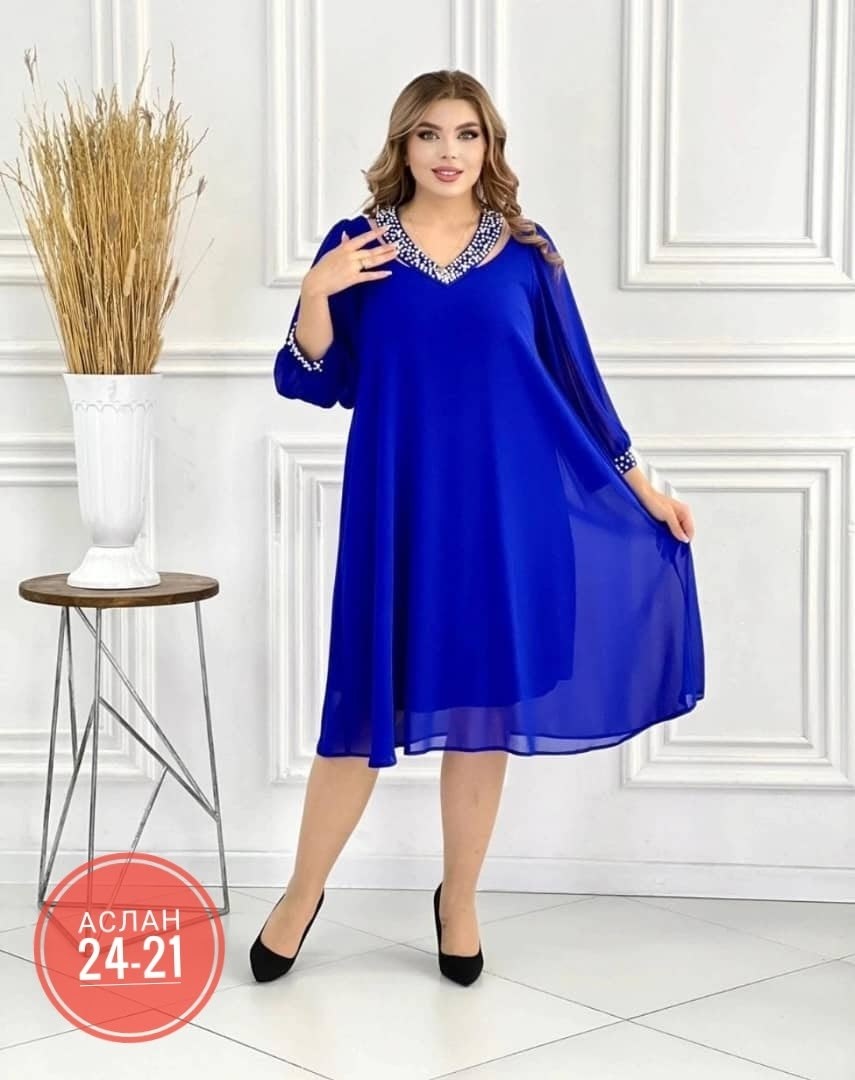 шифоновое платье большого размера binmoda,шифоновое платье большого размера,платье женская,платье шифон,платье для красивых дам