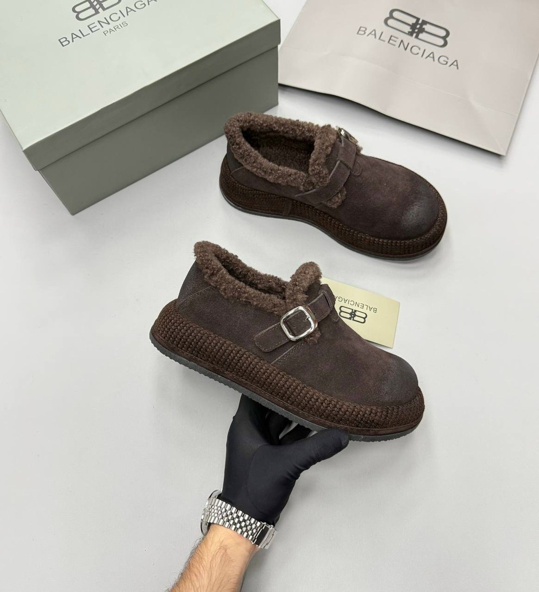 ,сабо birkenstock, повседневные,зимняя женская ,теплая