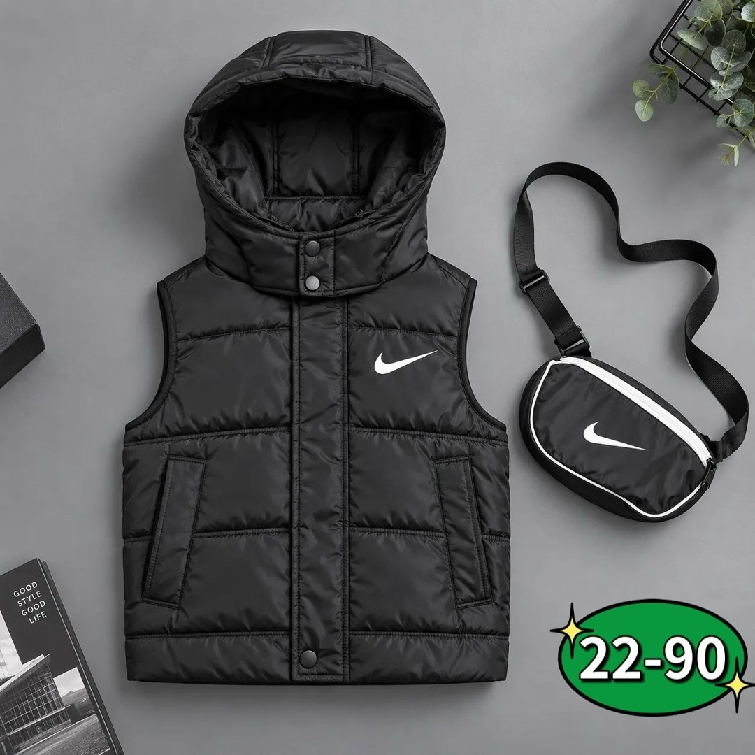 жилет утепленный nike,жилет детский,жилет на синтепоне,жилетка детская,жилетка nike