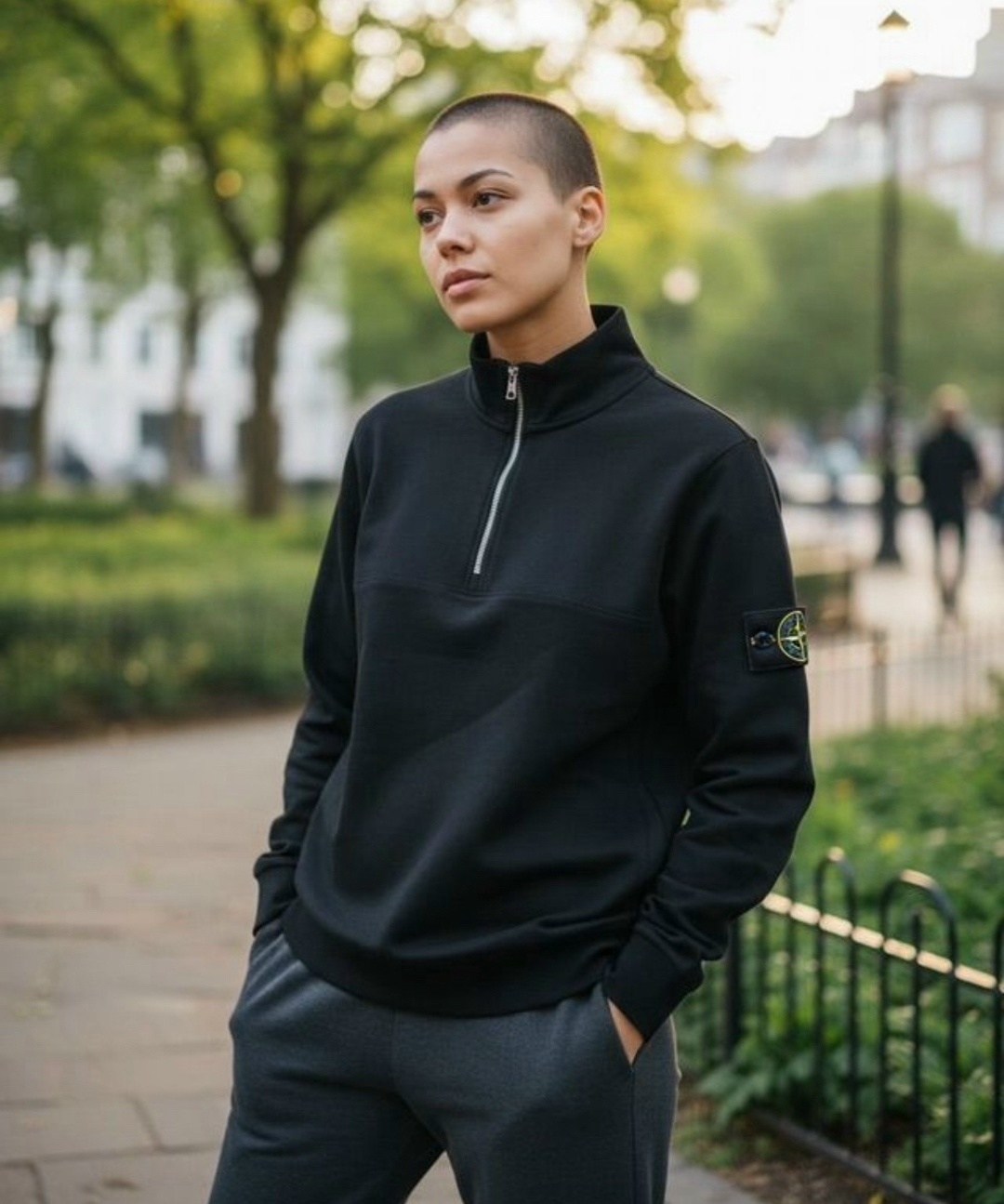 stone island garment dyed half zip sweat,мужские толстовки stone island,стон айленд кофта,stone island,stone island garment dyed half zip sweat - black