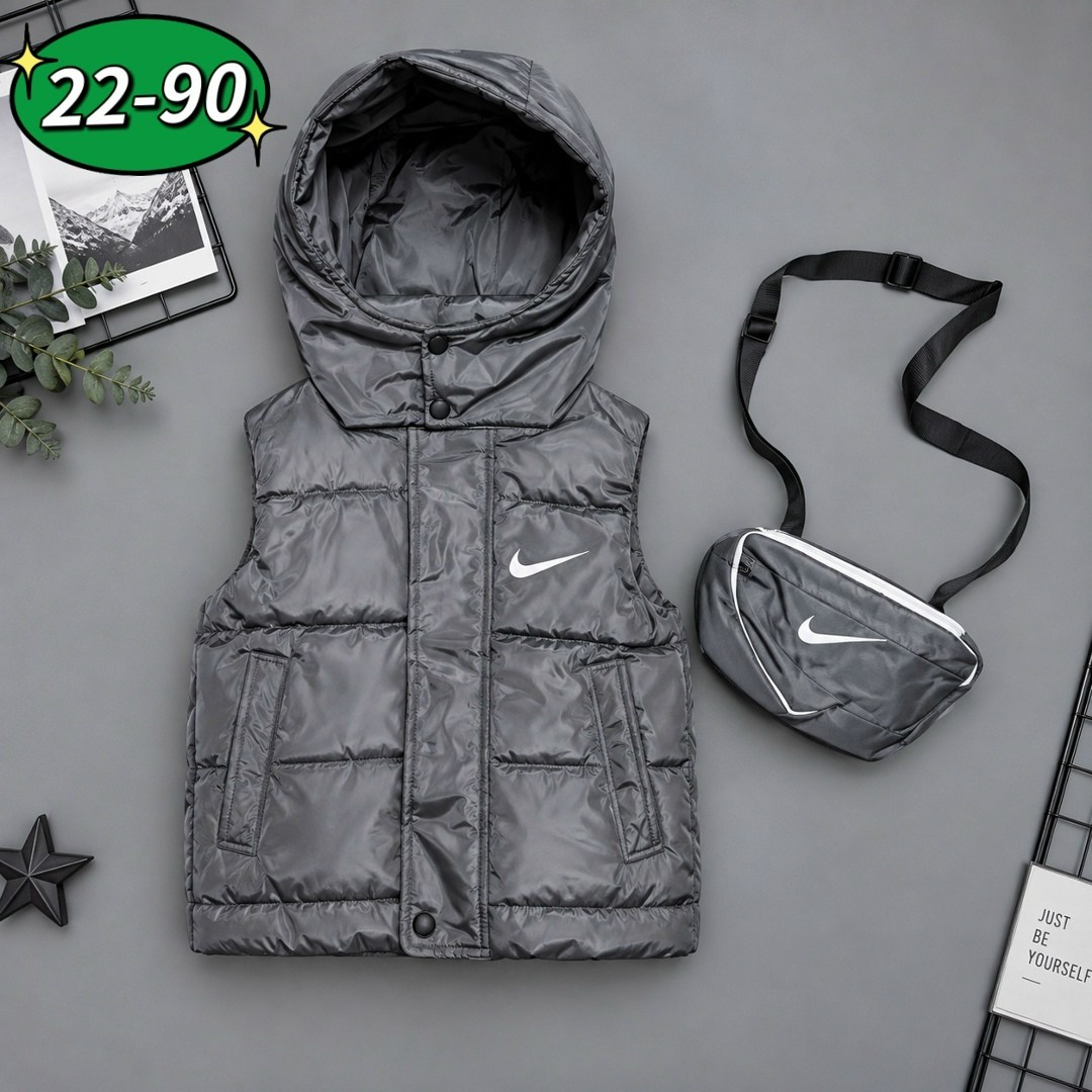 жилет утепленный nike,жилет детский,жилет на синтепоне,жилетка детская,жилетка nike