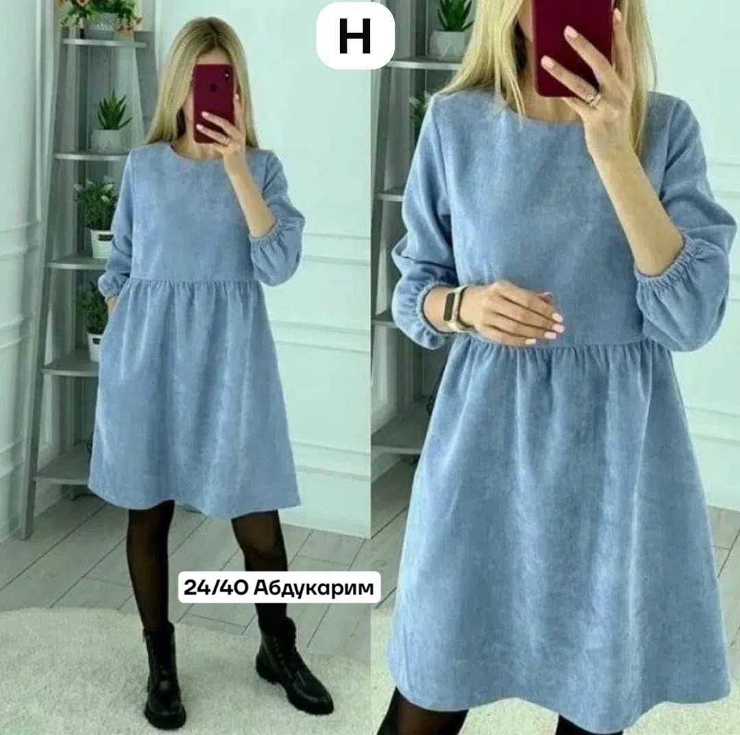 платье вельвет,платье женская,вельветовое женское платье,теплые платья из вельвета,платье женское голубое