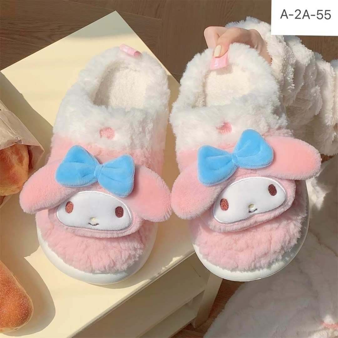 тапочки sanrio,тапочки домашние,домашние тапочки kuromi,тапочки теплые,тапочки для девочек