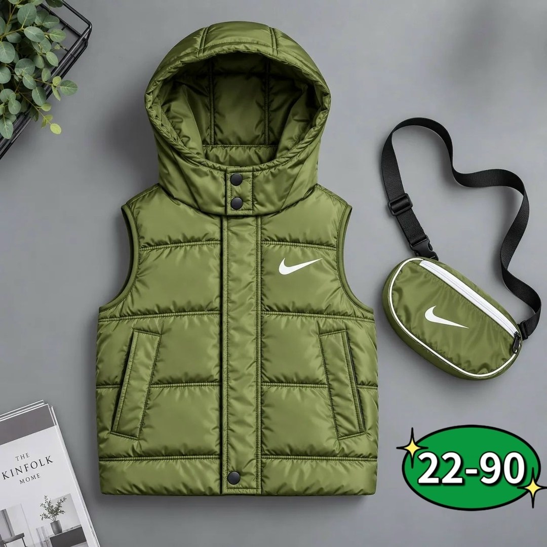 жилет утепленный nike,жилет детский,жилет на синтепоне,жилетка детская,жилетка nike
