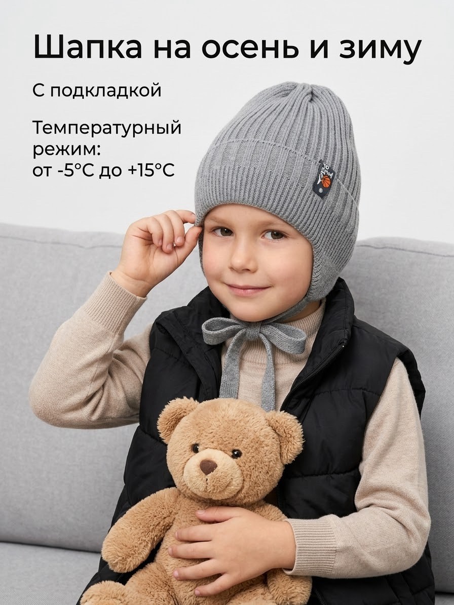 шапка для мальчика,шапка для мальчика зимняя,шапка для детей,шапка демисезонная,шапка с завязками для мальчика