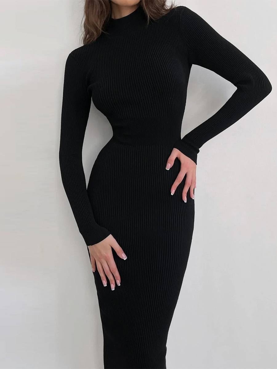 платье женское zara черное платье-водолазка,платье лапша длинное трикотажное didisi,платье приталенное,платье с высоким воротником и длинным рукавом,облегающее платье