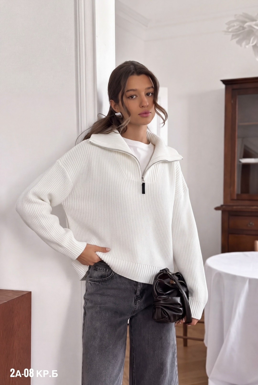 свитер оверсайз с горлом на молнии kk fashion,свитер с горлом на молнии оверсайз vada,женский свитер,свитер,свитер на молнии оверсайз