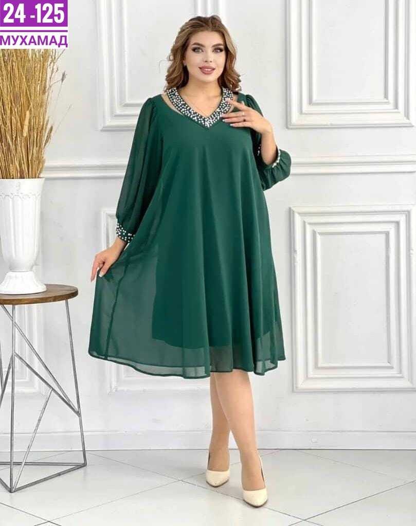 шифоновое платье большого размера binmoda,платье женская,шифоновое платье большого размера,платье для красивых дам,платье нарядное большие размеры макси