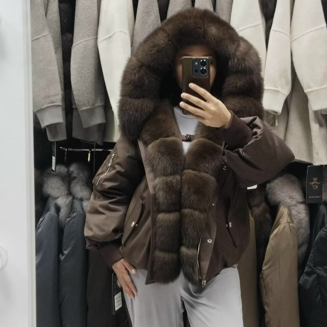 куртка - пуховик с мехом песца city furs,пуховики с мехом,парка люкс с мехом песца,парка мехом,меховая парка