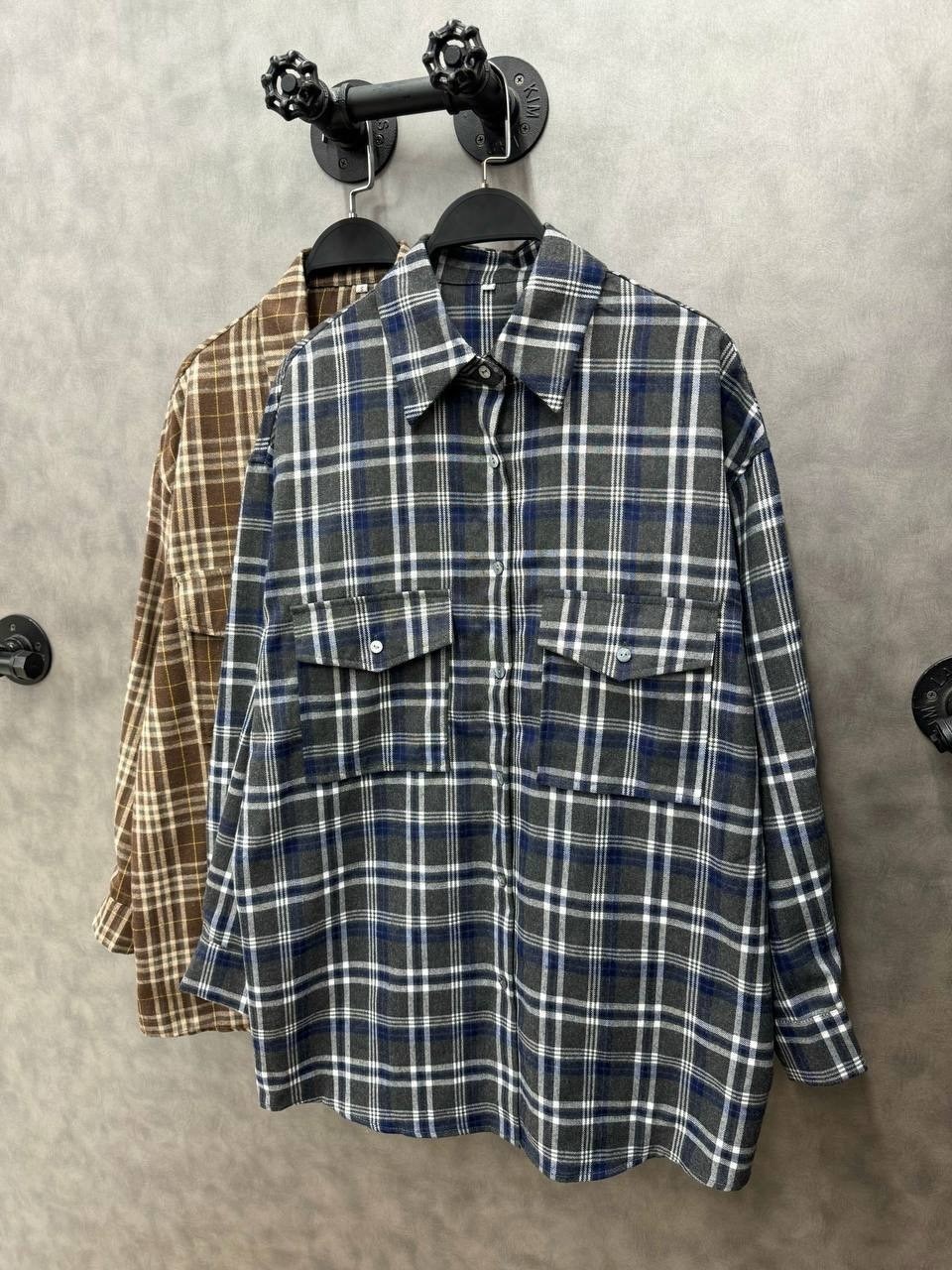 рубашка оверсайз в клетку betrendy wear,рубашка женская оверсайз,женская рубашка oversize в клетку,рубашка женская в клетку оверсайз,рубашка в клетку оверсайз удлиненная