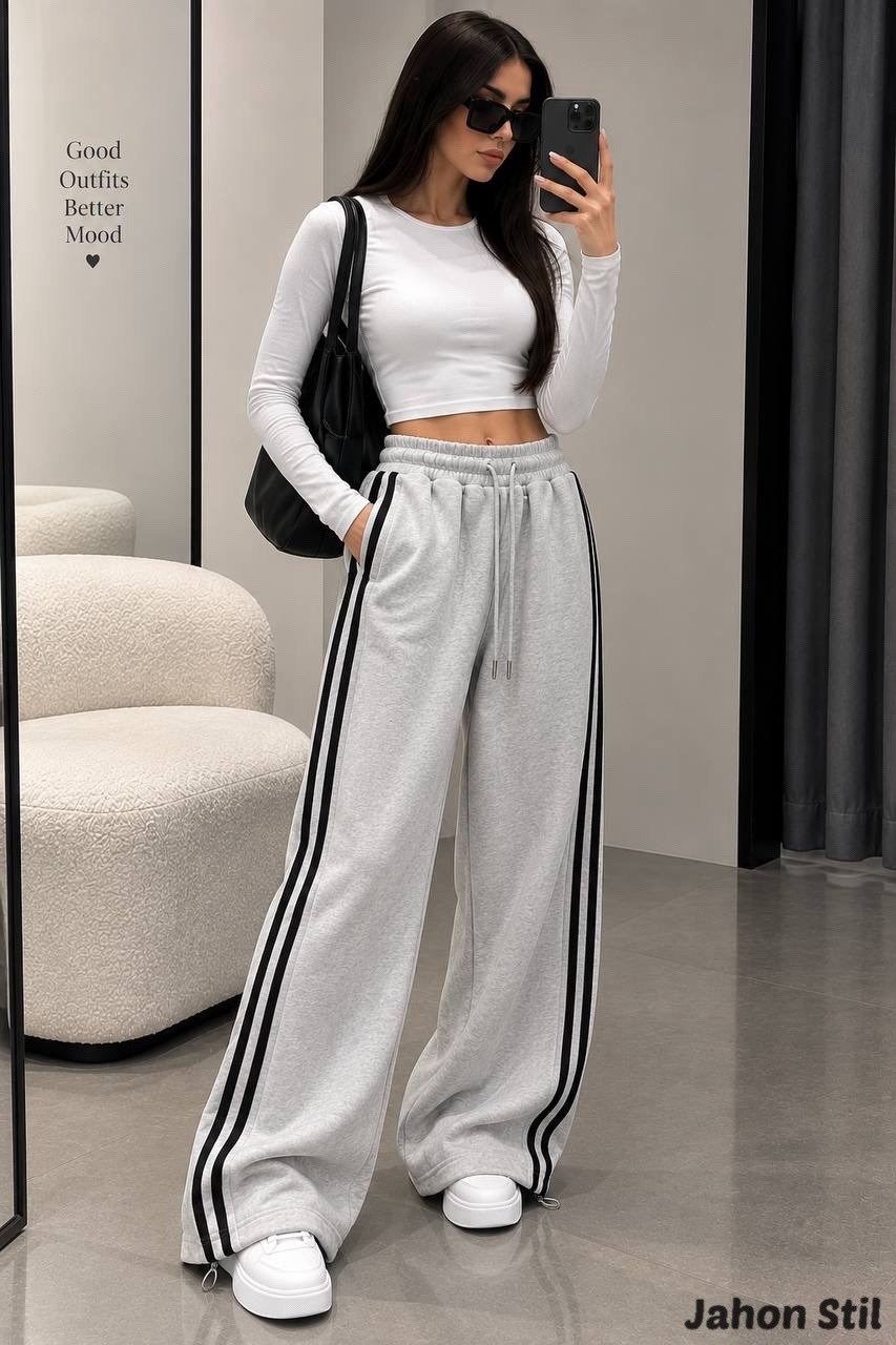 брюки карго с лампасами широкие y2k styfash,спортивные брюки,спортивные женские штаны,женские спортивные штаны серые с лампасами,спортивные штаны