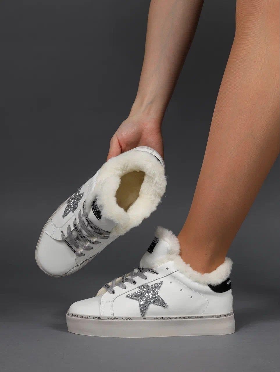 golden goose зимние кеды женские,кеды зимние golden goose elkami,,кеды зимние golden goose,кеды женские golden goose a116527 зимние с мехом серебристые
