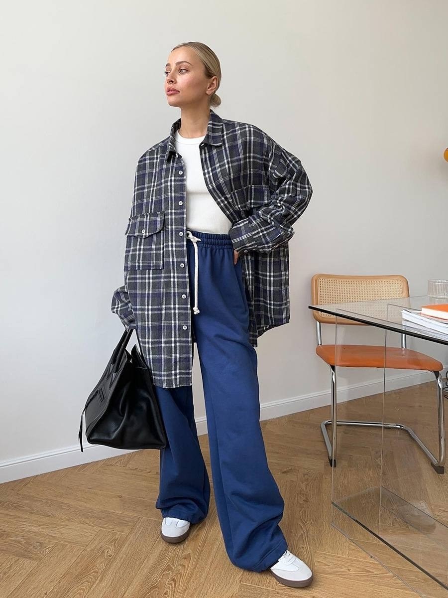 рубашка оверсайз в клетку betrendy wear,рубашка женская оверсайз,женская рубашка oversize в клетку,рубашка женская в клетку оверсайз,рубашка в клетку оверсайз удлиненная