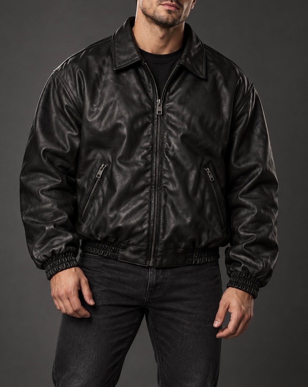 классическая куртка classic mens leather bomber jacket,кожаная куртка,кожаная куртка бомбер мужская,мужская кожаная куртка,men's classic leather bomber jacket
