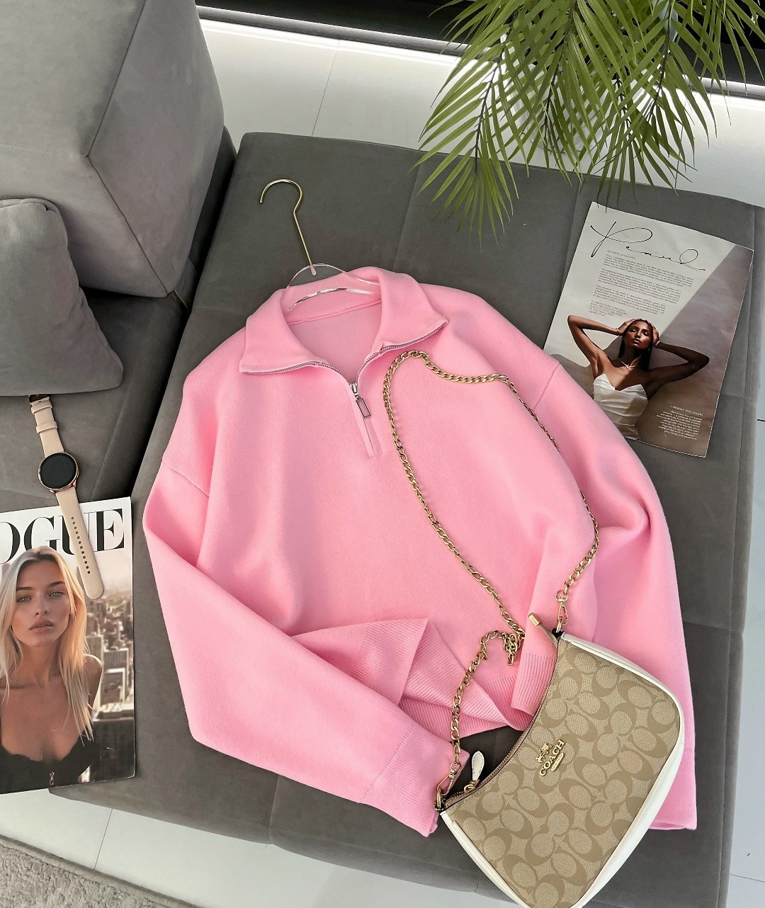 свитер оверсайз на молнии elia style,женская кофта,кофта хлопок,свитер женский белый,джемпер на замке
