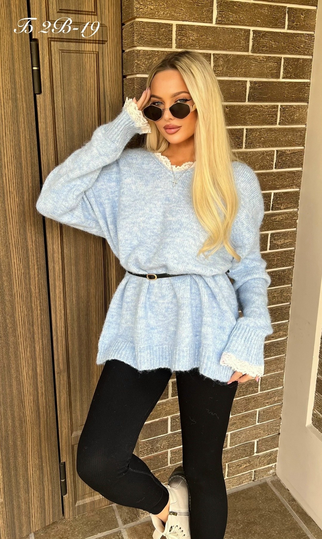 кофта женская,свитера женские,свитер вязаный оверсайз укороченный dh fashion голубой,голубая кофта,свитер