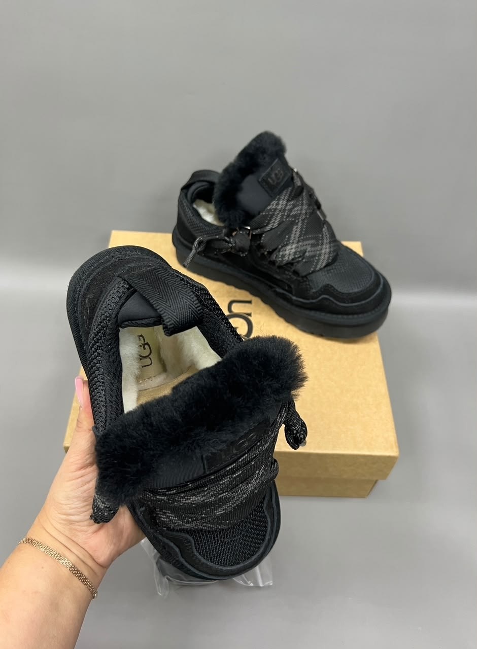 кроссовки ugg,,кроссовки черные,зимняя женская ,lowmel sneaker ugg