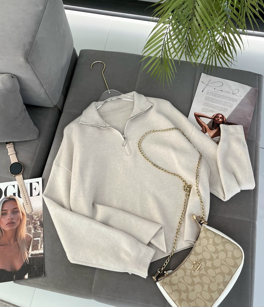 свитер оверсайз на молнии elia style,женская кофта,кофта хлопок,свитер женский белый,джемпер на замке