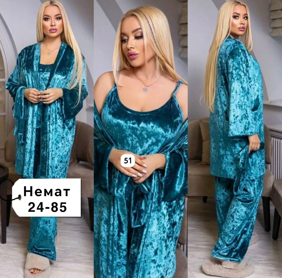 комплект пижамный тройка велюр,пижама велюр,костюм - комплект пижамный тройка велюр арт. 11711758,костюм - пижама тройка женская велюр арт. 11373409,женская пижама бархат 4 в 1
