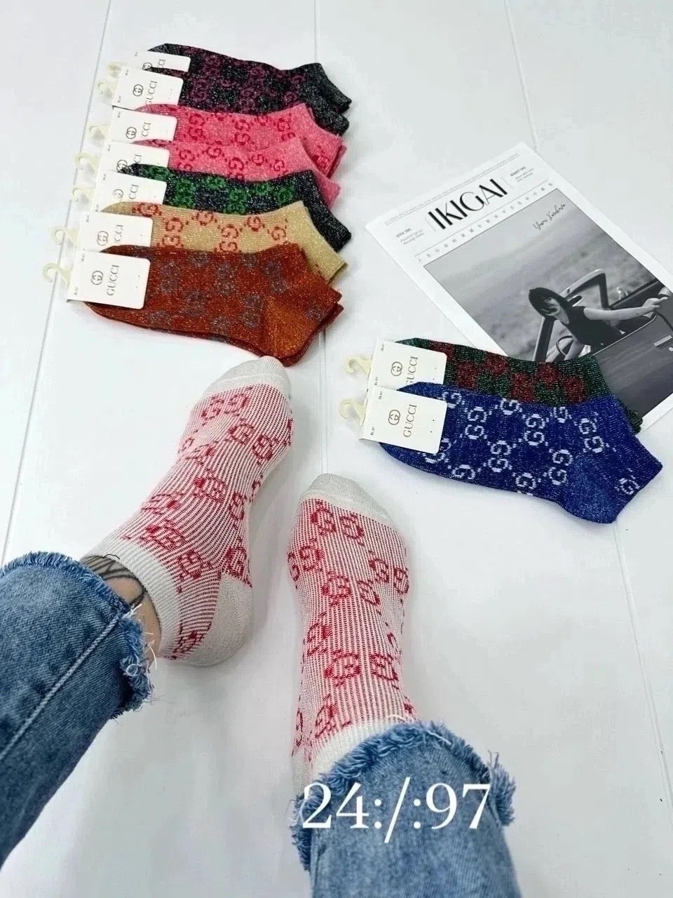 женские носки,модные носки,брендовые женские носки,комплект носков gucci,носки мужские