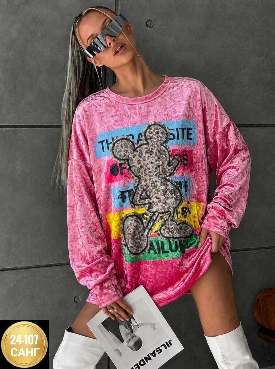 женский свитшот,футболка велюровая с принтом оверсайз us shopping,стильная кофта,оверсайз свитшот,модный свитшот