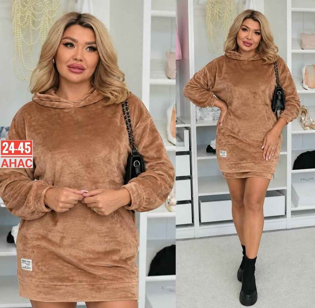 платье теплое с капюшоном,,женская кофта,костюм велюровый,велюровый костюм женский