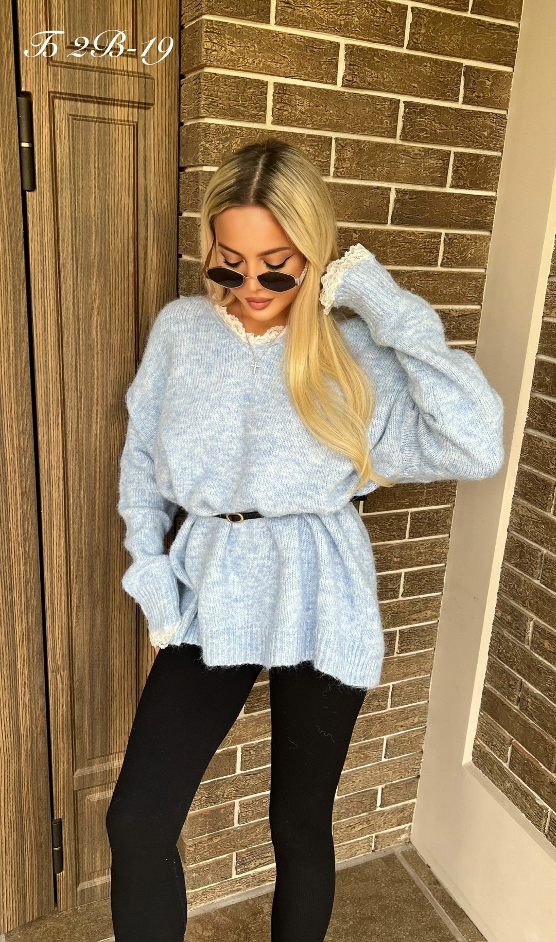 кофта женская,свитера женские,свитер вязаный оверсайз укороченный dh fashion голубой,голубая кофта,свитер