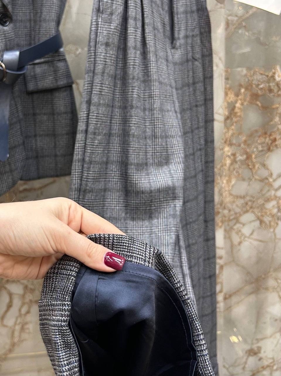 костюм brunello cucinelli,костюм женский,костюм брючный,костюм в клетку,брючный костюм женский в клетку брюки и пиджак