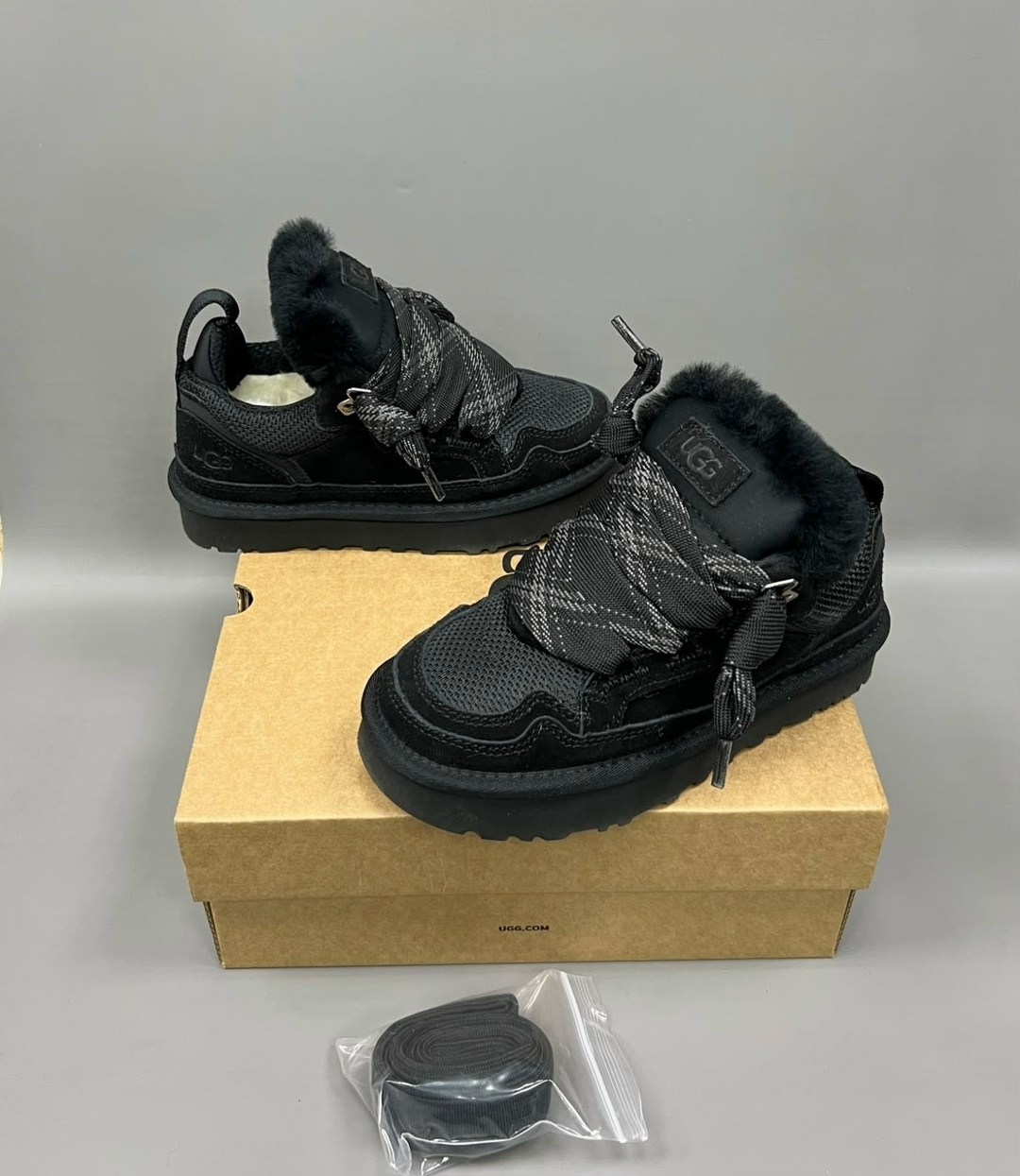 кроссовки ugg,,кроссовки черные,зимняя женская ,lowmel sneaker ugg