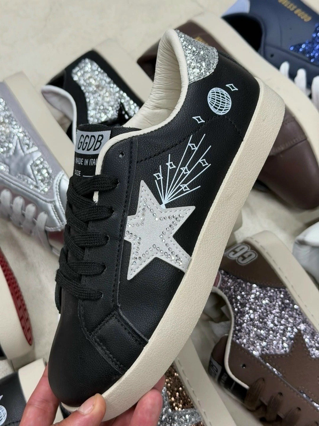 golden goose кеды hi star на платформе черный,кроссовки golden goose,кеды golden goose,,кроссовки superstar golden goose