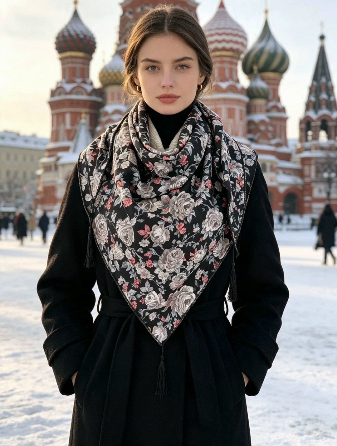 девушка,модные платки,модные шарфы,женские платки,стильные платки
