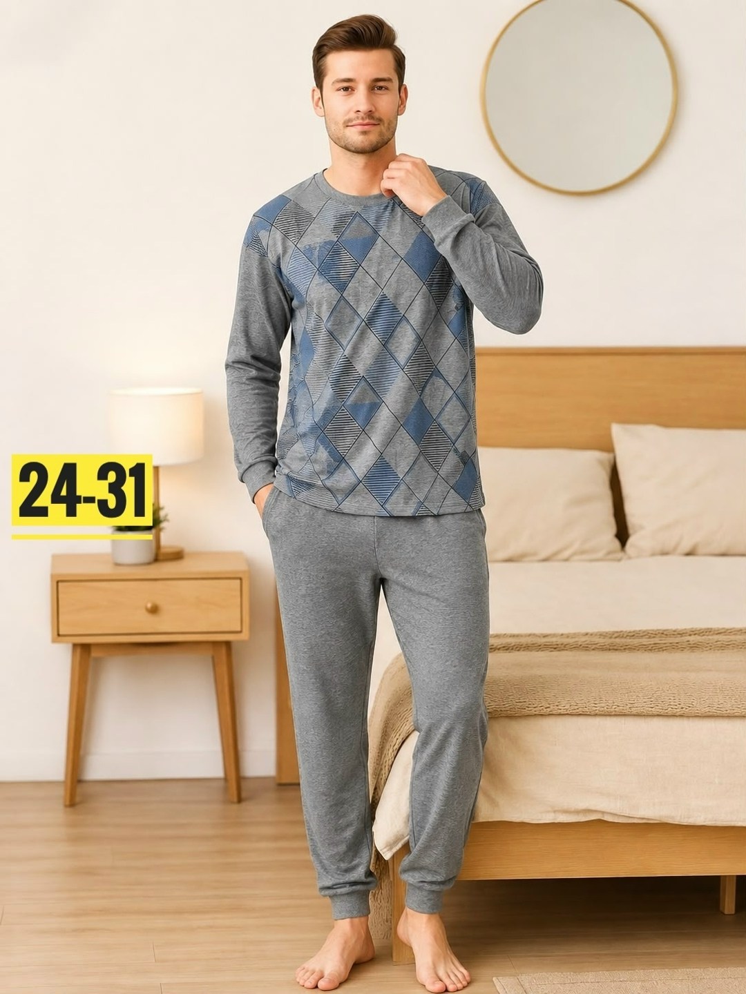мужские пижамы,комплект термобелье мужское,пижама мужская vienetta man 305029 серая xl,пижама мужская vienetta man 305029 серая l,пижама мужская с брюками