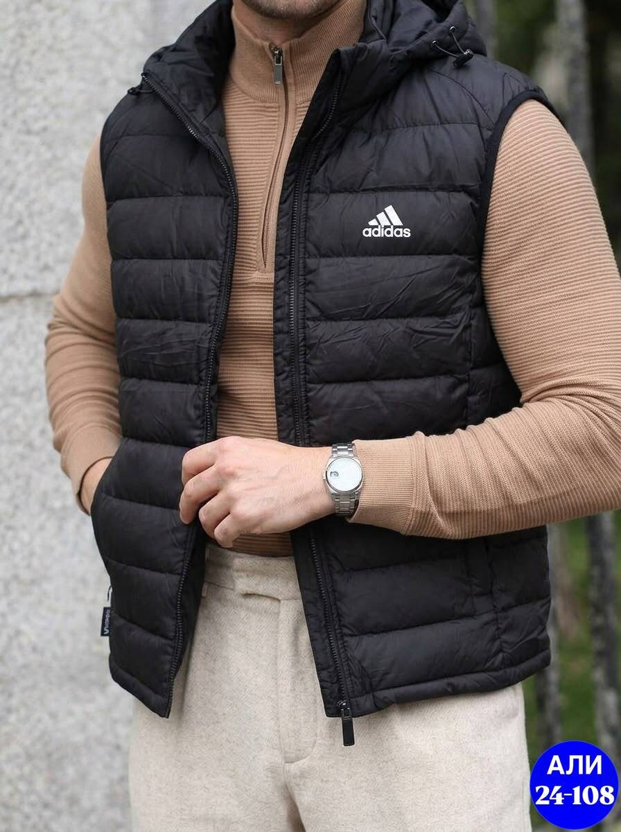 осенняя жилетка мужская адидас,утепленный жилет adidas,жилет мужской,мужской жилет adidas,жилетка мужская