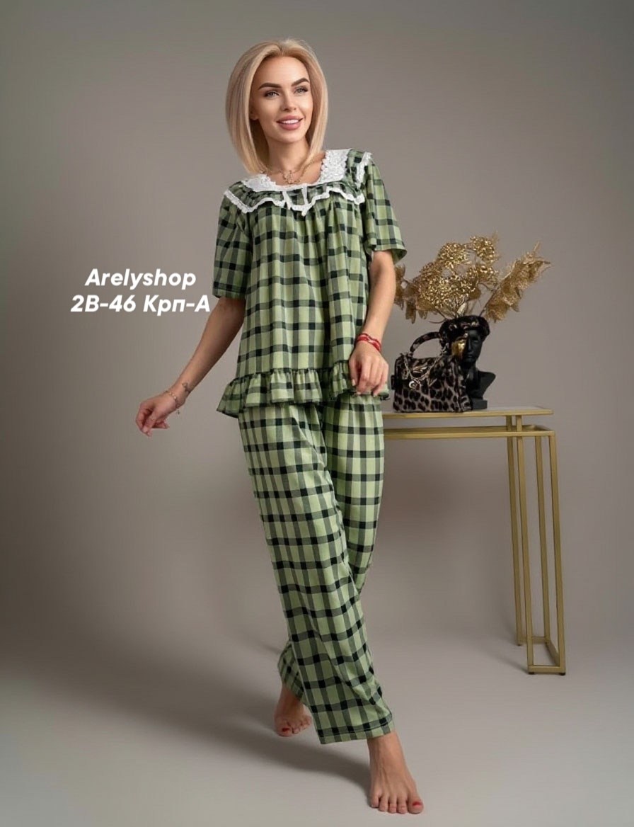 пижамы женски,женская пижама,пижама женская в клетку,пижама с брюками женская,пижама в клеточку